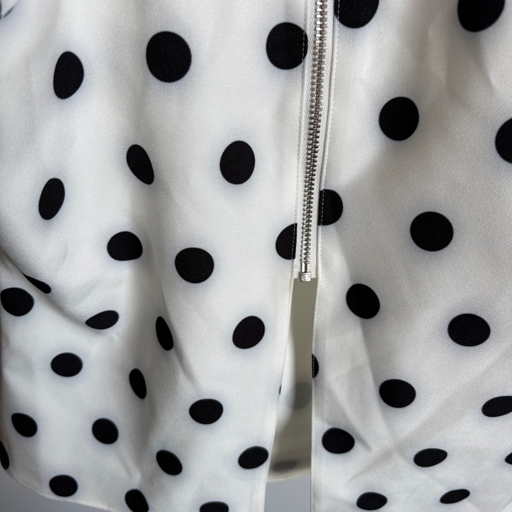 $298 NWT Et Ochs “Julia” Top in Large Dot Ivory Sz 4 - Picture 8 of 13